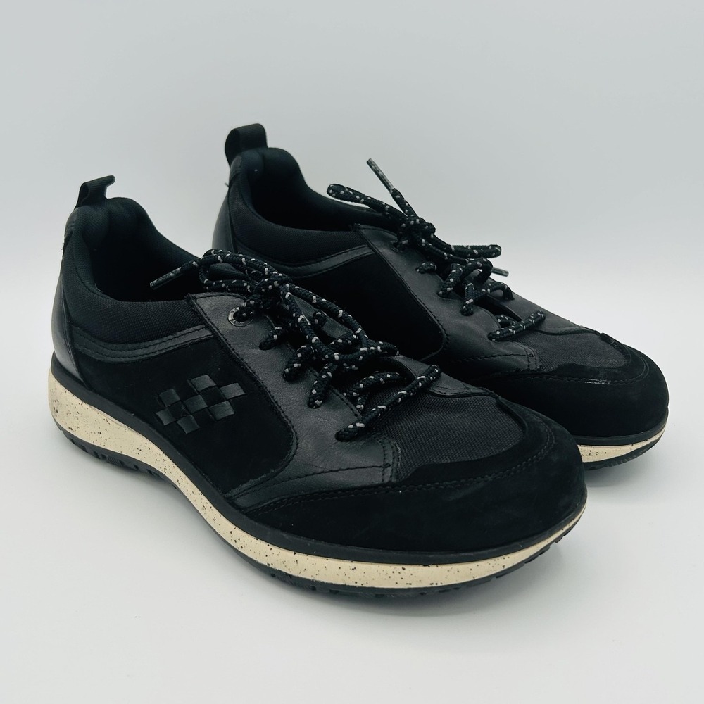 SAS Walking Shoes Mens Size 7.5 M Black Leather Suede Mesh Comfort Lace Up